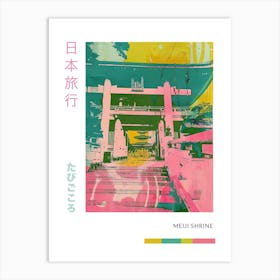 Meiji Shrine In Tokyo Duotone Silkscreen 2 Poster Art Print