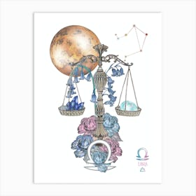 Libra Scales 1 Art Print