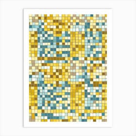 Mosaic Tile Pattern Art Print