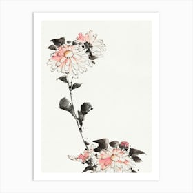 Katsushika Hokusai Chrysanthemums Art Print