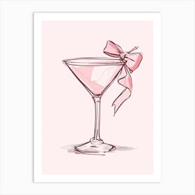 Pink Martini Cocktail Art Print