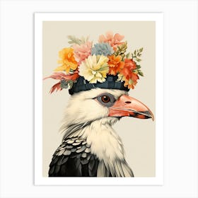 Bird With A Flower Crown Crested Caracara 1 Art Print