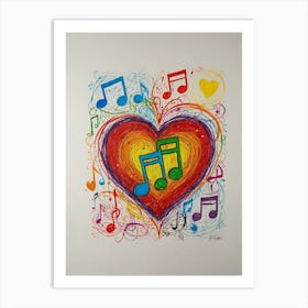 Heart Of Music 32 Art Print