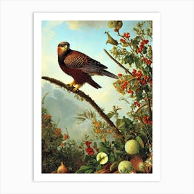 Falcon Haeckel Style Vintage Illustration Bird Art Print