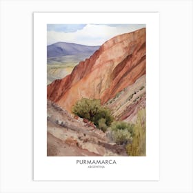 Purmamarca 1 Watercolour Travel Poster Art Print