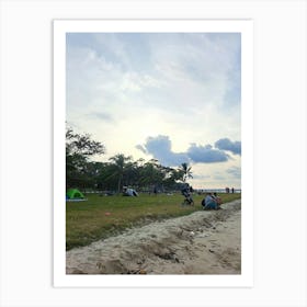 Beach At Dusk Art Print