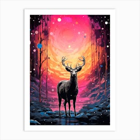 Deer In The Forest Art Print