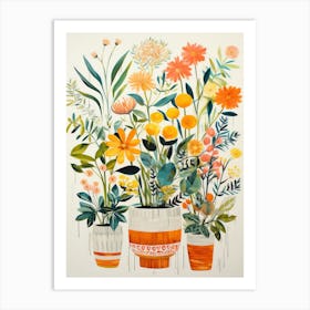 Potted Flowers Art Print