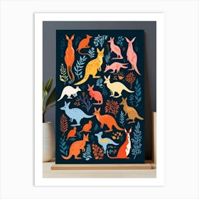 Kangaroos Art Print