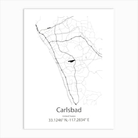 Carlsbad,United States Minimalist Map Art Print