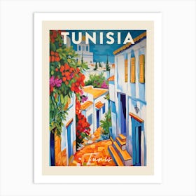 Tunis Tunisia 1 Fauvist Painting Travel Poster Art Print