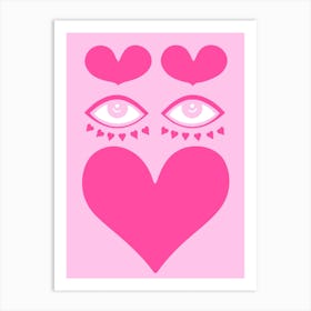 Two Eyes in A Heart 1 Art Print