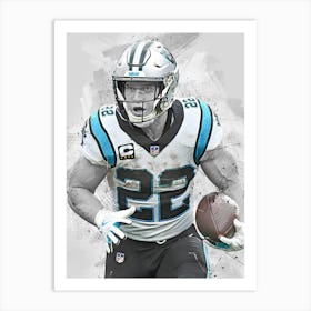 Christian Mccaffrey Carolina Panthers Art Print