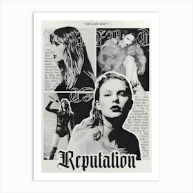 Taylor Swift Reputation Album Music Art Print