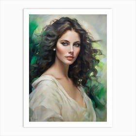 Woman With Long Hair 2 Art Print