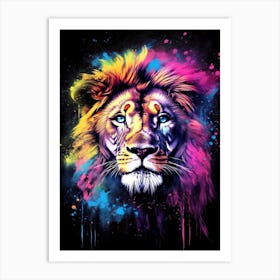Colorful Lion 1 Art Print