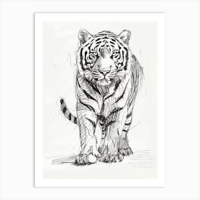 B&W Bengal Tiger 2 Art Print