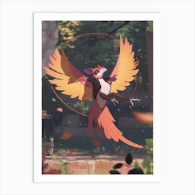 Mystery Manga Bird X And Y Art Print