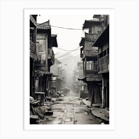 Chongqing, China, Black And White Old Photo 1 Art Print