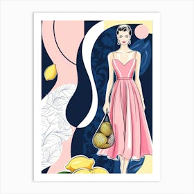 Girl With Lemons Poster