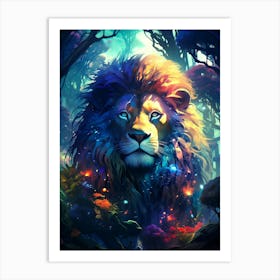 Lion In The Forest 1 Art Print