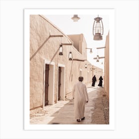 Man Walking In Small Street Art Print