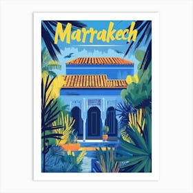 Aihrgdesign A Retro Travel Poster For Marrakech 3 Art Print