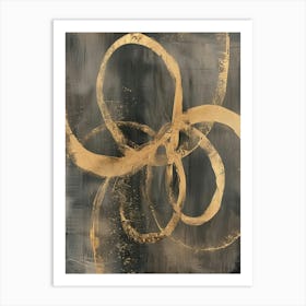 Gold Swirls Art Print