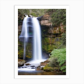 Garrawilla National Park Waterfall, Australia Realistic Photograph (2) Art Print
