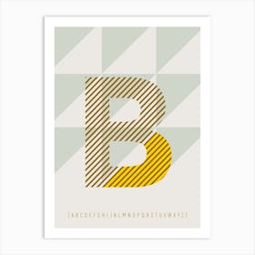 B Typeface Alphabet Art Print