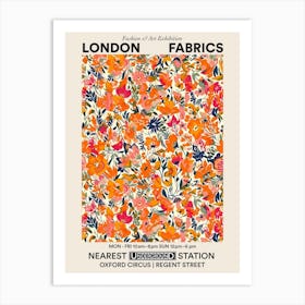 Poster Petal Delight London Fabrics Floral Pattern 3 Art Print