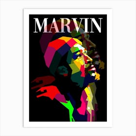 Marvin Gaye American RNB Singer Pop Art WPAP Art Print