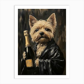 Dog In Bathrobe 8 Art Print