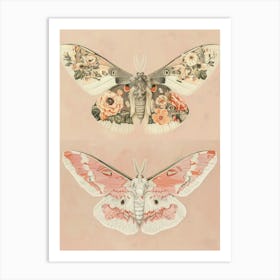 Vintage Butterflies William Morris Style 7 Art Print
