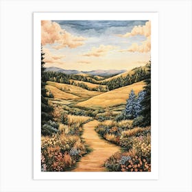 European Countryside Tapestry 9 Art Print