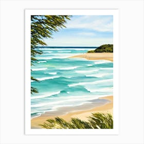 Inverloch Surf Beach, Australia Contemporary Illustration   Art Print