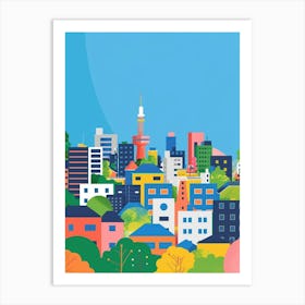 Sapporo Japan 3 Colourful Illustration Art Print