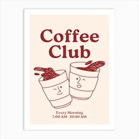 Coffee Club Art Print