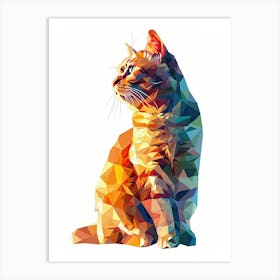 Polygonal Cat 1 Art Print