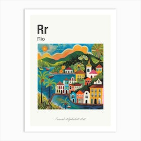 Kids Travel Alphabet  Rio 1 Art Print