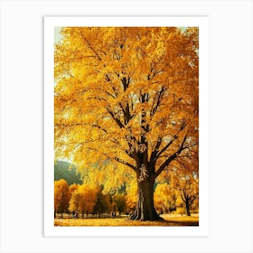 Autumn Tree In The Park Art Print