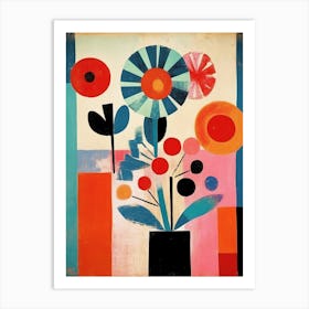 Abstract Flowers In A Vase Art Print