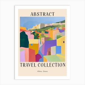 Abstract Travel Collection Poster Athens Greece 1 Art Print