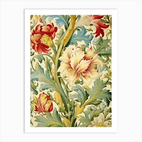 Floral Wallpaper 314 Art Print