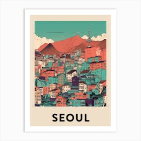 Seoul 3 Vintage Travel Poster Art Print