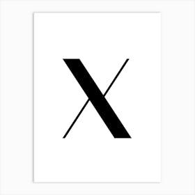 Letter X.Classy expressive letter. Art Print