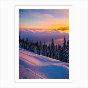 Sun Valley, Usa Sunrise Skiing Poster Art Print