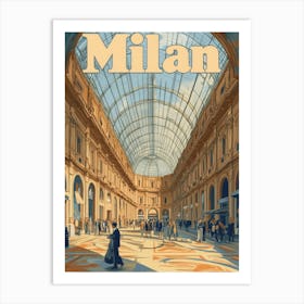 Aihrgdesign A Classic 1960s Travel Poster For Milan Showcasin D36a7085 6e58 4522 8aab 623f492d862c 2 Art Print