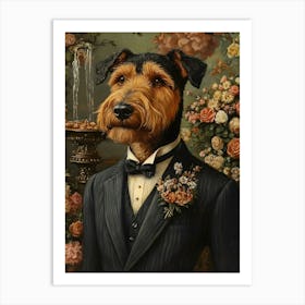 Airedale Whimsy 2 Art Print