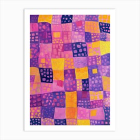 Purple Squares 1 Art Print